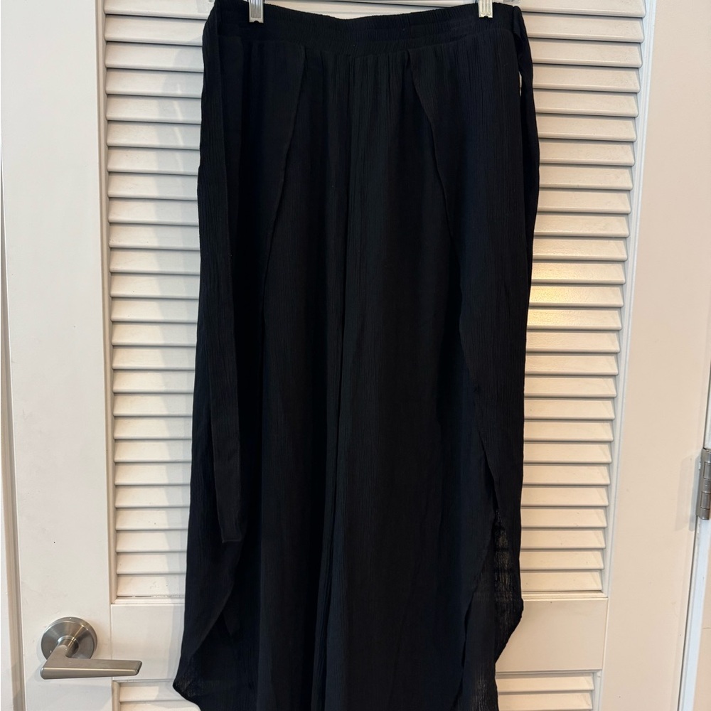 Aqua Black High-Low Maxi Skirt for Cocktail
